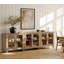 Buffet Scarlett avec 6 portes en verre, armoire avec tablette réglable-1648638739