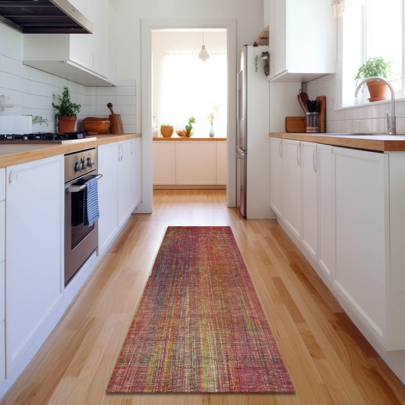 Cerrito Area Rug with Non-Slip Backing, Runner 2'3" x 7'6"