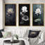 «Grey Monicolen Lotus Symphony», 3 pièces sur toile-741550743-741550742