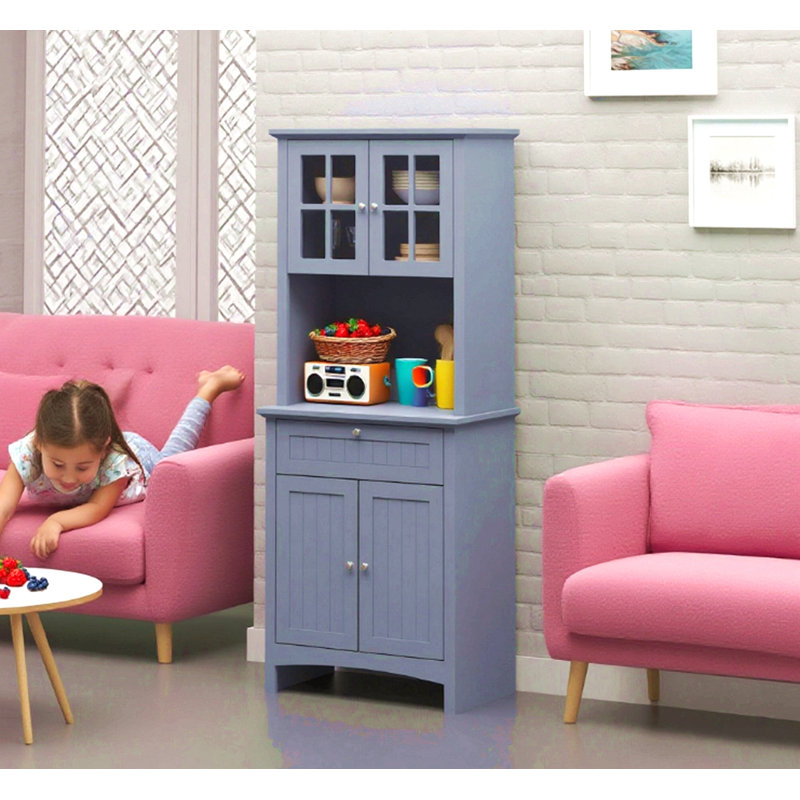 Kitchen Cabinet Kitchen Pantry Storage Cabinet, Gray