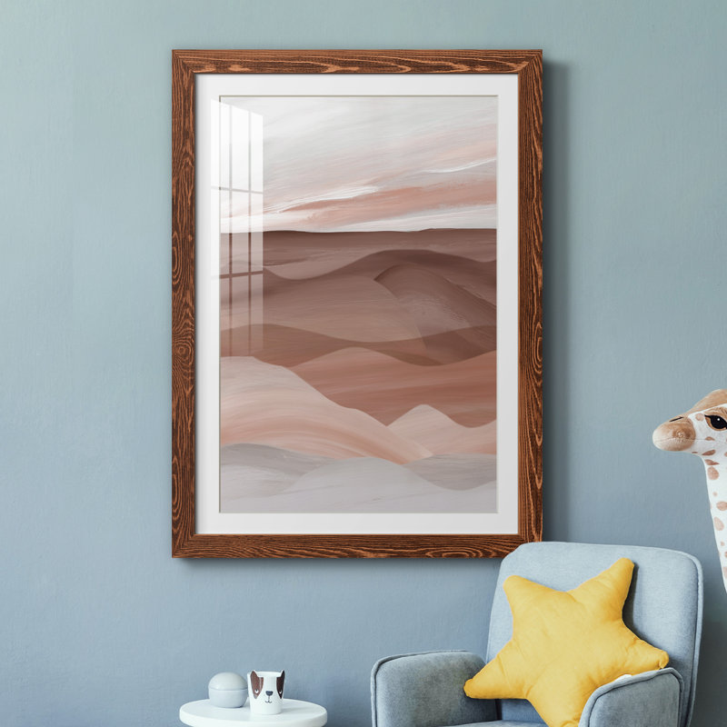 Sedona Valley - peinture encadrée, H 44 po x l 31 po x P 1 po, Papier avec cadre érable