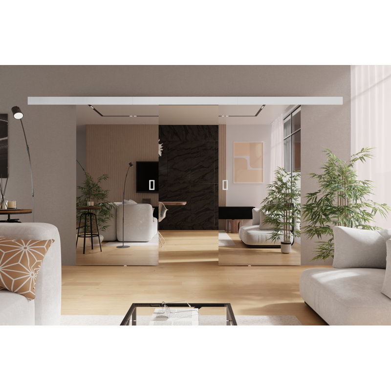 DOOR MIRROR 2, White, 214cm x 205cm