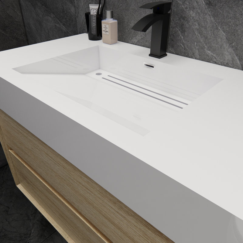 Meuble-lavabo simple 35,5 po Albizu, Café