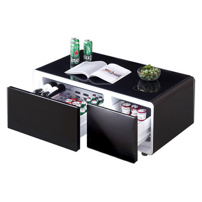 Smart Table Fridge, Multifunctional Coffee Table with Cooler and Frozen