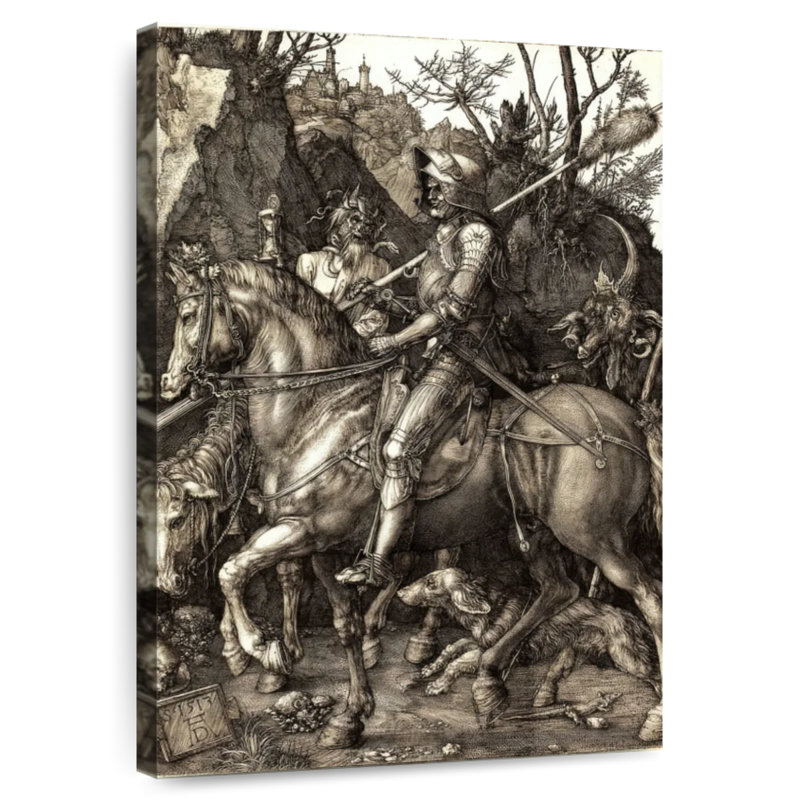 Mehar Knight Death And The Devil, 51" H x 34" W