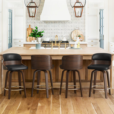 Bresha Swivel Upholstered Counter Stool
