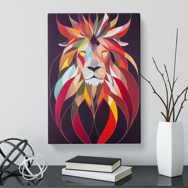Contemporary Lion Vol.3 - Wrapped Canvas, 50cm H x 35cm W x 3cm D