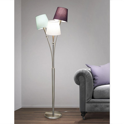 Lampe sur pied à 68 lumières avec cristaux H 68 "