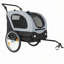 Remorque et poussette 2 en 1 pour animaux de compagnie avec capacité de 110 lb-131640041