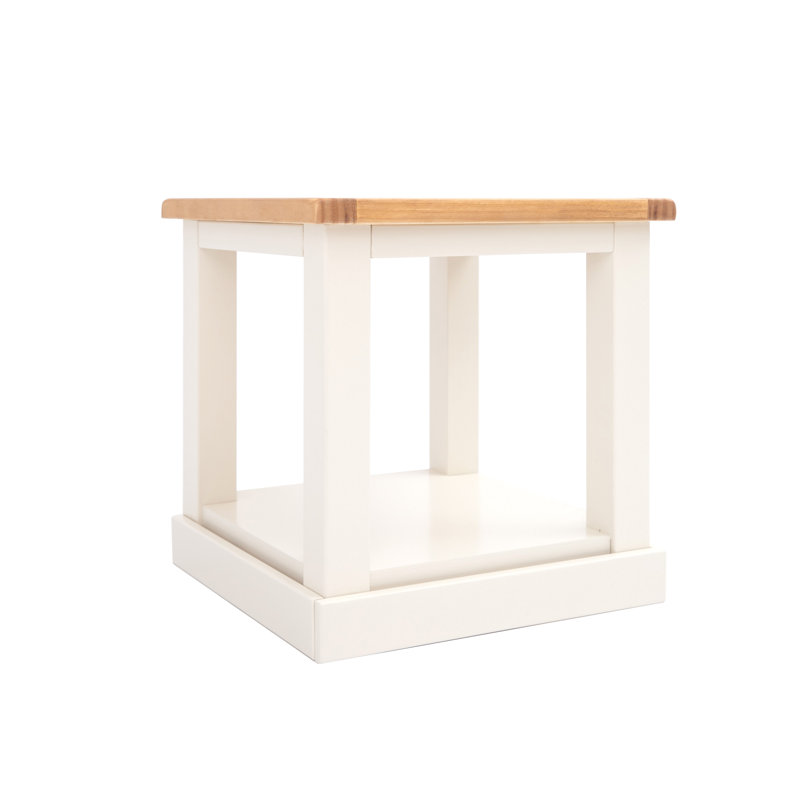 Frame End Table, White