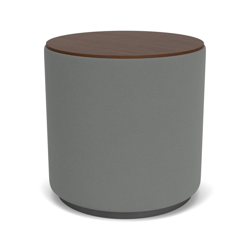 Table de réception avec plateau en stratifié Darsey, Noyer Riftwood, 20", Gris anthracite; astéroide à portes ouvertes