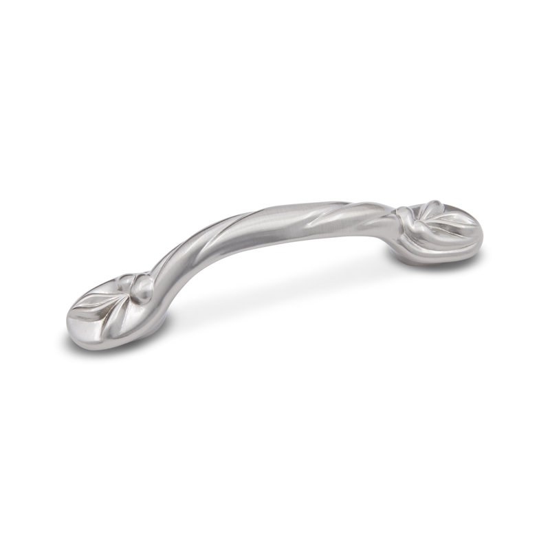 Fruit Leaf Twisted 3" Center to Center Pull CP Series, Satin Nickel