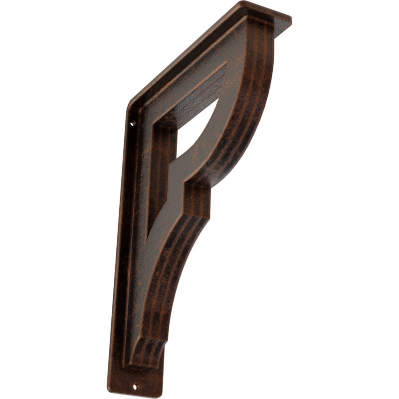 Support en fer forgé Bradford, Cuivre antique, H 10 po x l 2 po x P 7,5 po