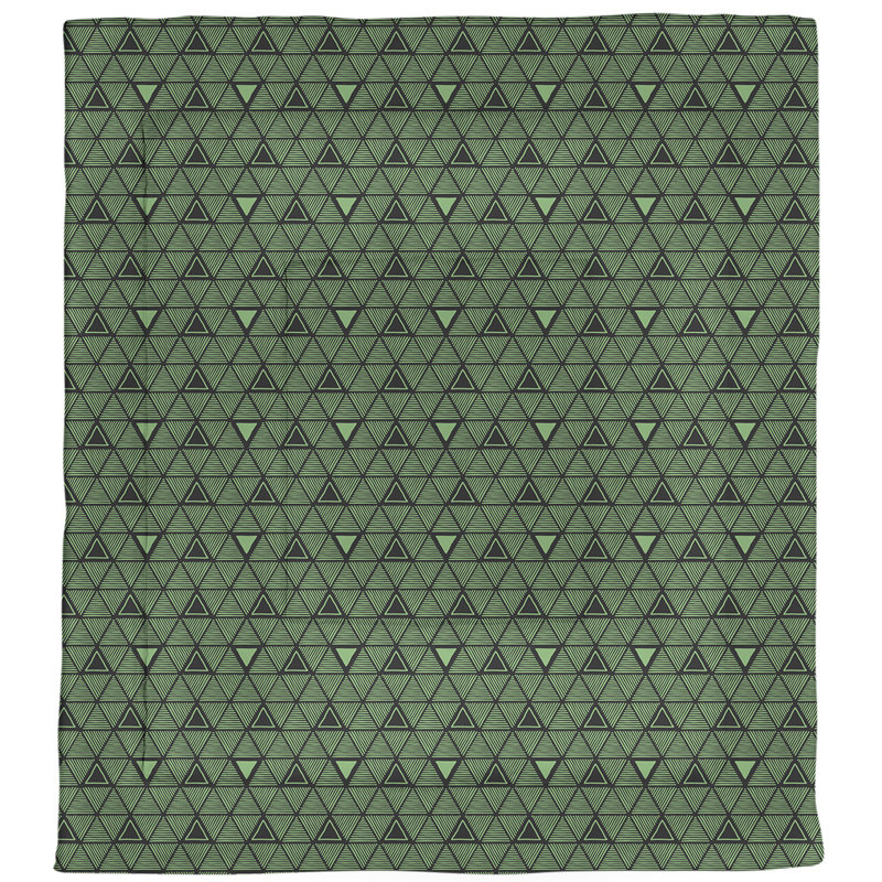 Édredon en microfibre réversible Patricia Geoffrey, Édredon grand, Vert/noir