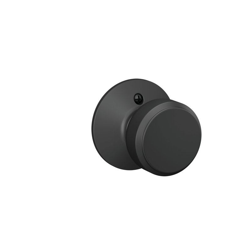 Bowery Single Dummy Knob with Plymouth Trim, Matte Black