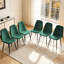 Modern Velvet Upholstered Dining Chair with Diamand Tufted-876796137