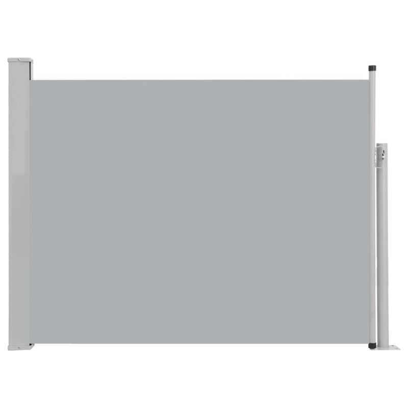 Dakota Fields 500cm W x 0cm D Fabric Cover Motorised Retractable Side Awning, Grey