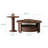 Modern Farmhouse Round Coffee Table Set of 2 - Solid Wood Nesting Tables with Hidden Storage, Expandable Rustic Chic Living Room Décor