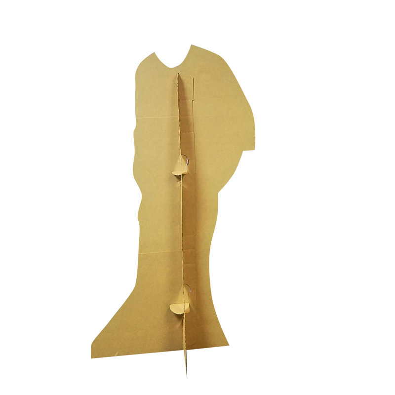 61'' Orange Cardboard Standup with Brown Shoes