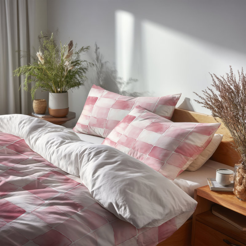 Ensemble de literie 3 pièces French Country - Ensemble de housse de couette et coussin décoratif Patchwork