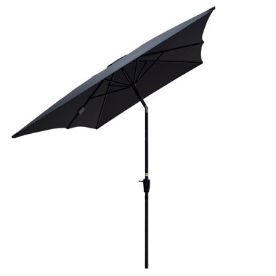 6 X 9Ft  Patio Umbrella Outdoor  Waterproof Umbrella With Crank And Push Button Tilt Without Flap For Garden Backyard Pool  Swimming Pool Market