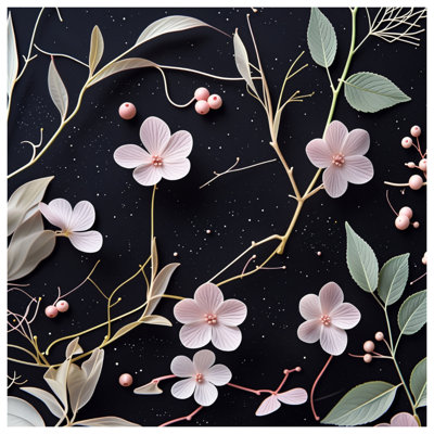 Floral Botanical Arrangement Quilted Bedspread All Sizes
