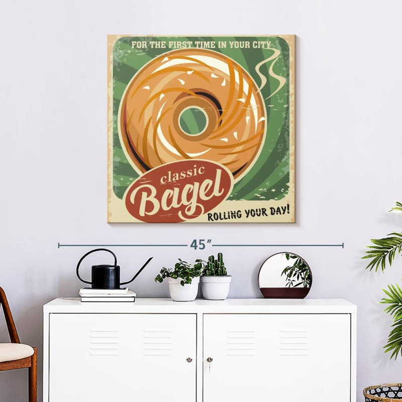 Affiche bagel classique Tergel, H 30 po x l 30 po