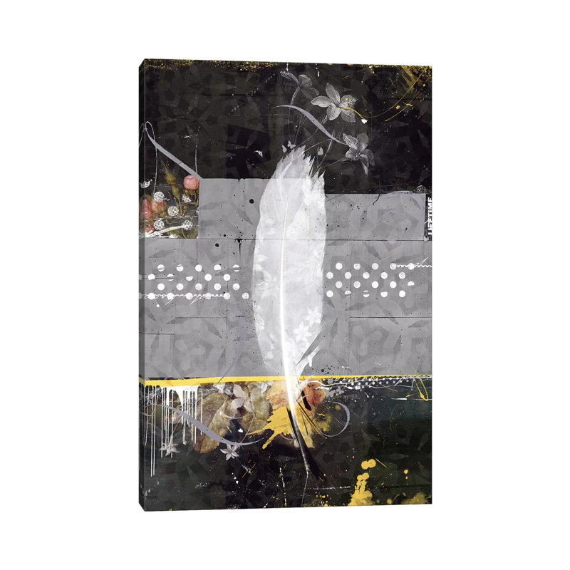 Feather Lifetime by Teis Albers - Wrapped Canvas Painting, 20.32 cm H x 30.48 cm W