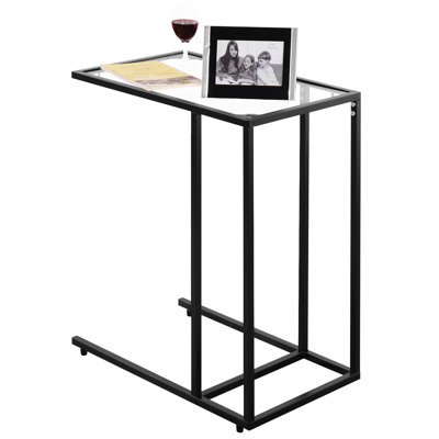 Elania Glass Top C Table End Table