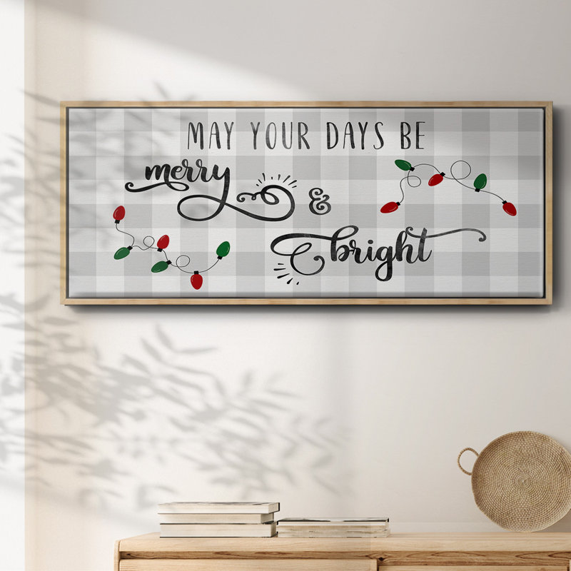 Buffalo Check Merry- Framed Canvas