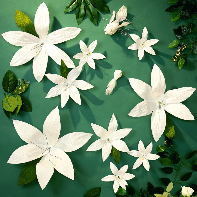 3D Lily Wall Decoration Set-9PCS