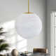 1-Light  Single Moon Globe Pendant For Hallway/Dining Room