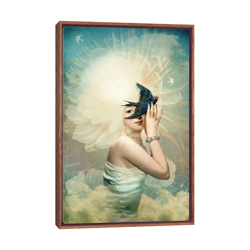 «The Sun» par Catrin Welz-Stein, Toile avec cadre en bois classique, H 26 po x l 18 po x P 1,5 po