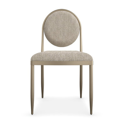 Modern Resort 19'' H Fabric Upholstered Metal Side Chair