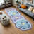 Flower Non-Slip Soft Imitation Cashmere Irregular Home Living Room Bedroom Carpet-2138814920