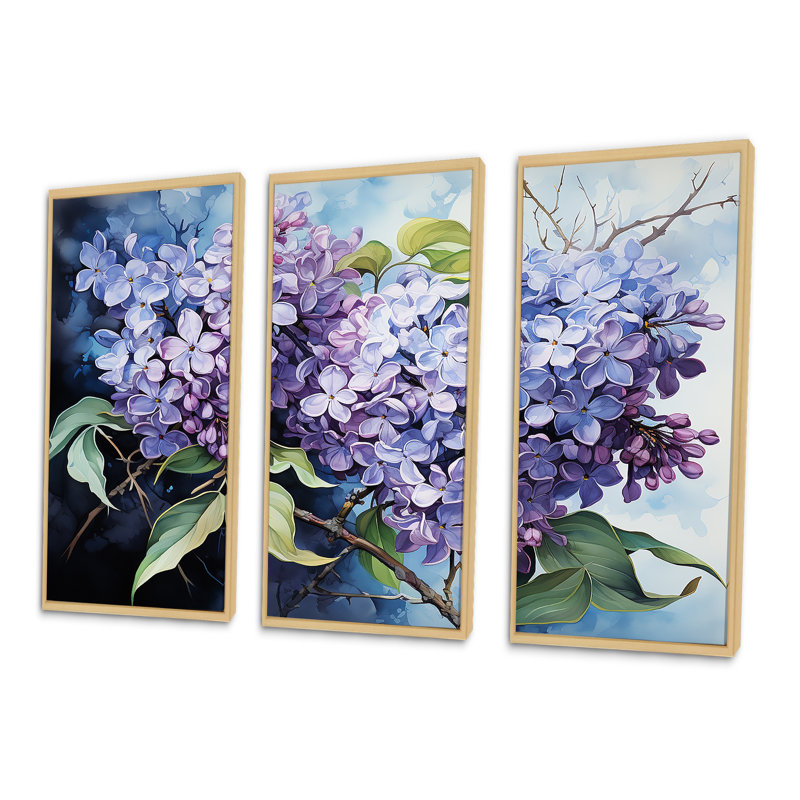 Ensemble de salon lilas Minimalisme Dream IV - Lilas, H 40 po x l 60 po x P 1 po, Cadre naturel flottant