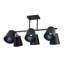 Adjustable 6-Light Semi-Flush Mount Ceiling Spotlight