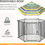 Parc pour chien robuste en métal, cage de chenil extérieure 48 po x 41 po avec toit, porte verrouillable sécurisée et chenil robuste, parc robuste