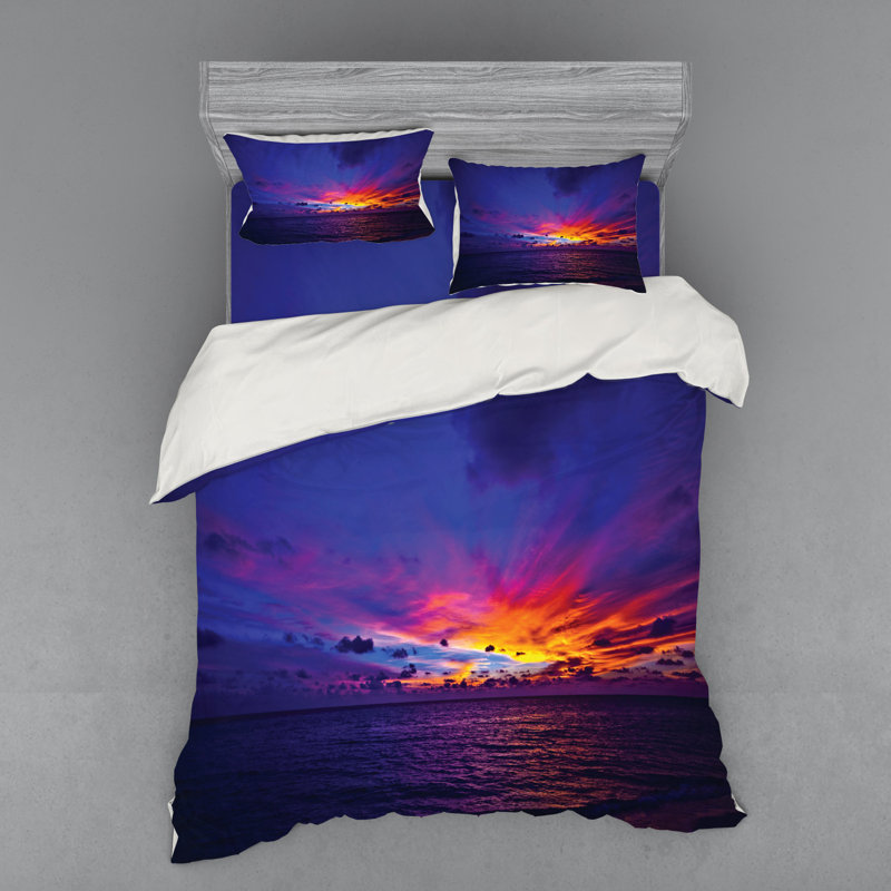 Coastal Paisley Duvet Cover, Queen Duvet Cover + 3 Additional Pieces