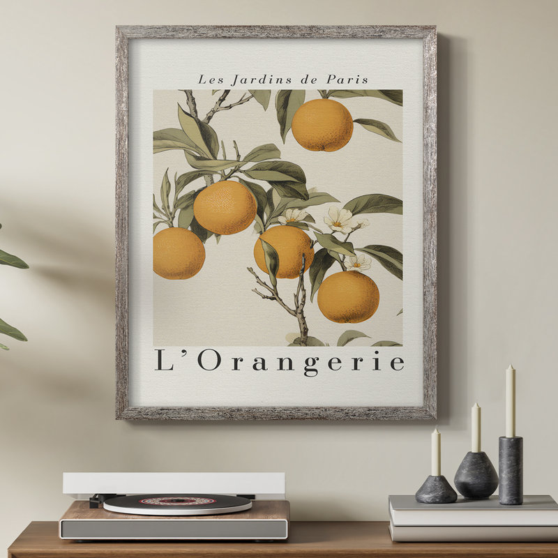 Impression encadrée vintage rétro Floral XXVII - bois massif
