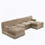 Canapé modulaire 4 places avec 2 repose-pieds, jupe à pampilles, conception capitonnée, mousse haute densité, base ergonomique en bois de qualité supérieure-479672886-479673032
