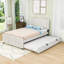 Lit tapissier simple en velours avec lit gigogne et tête de lit Eccleshall-106942831-106942834