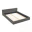 Structure de lit tapissier en chenille grand format avec motif plissé-396106993