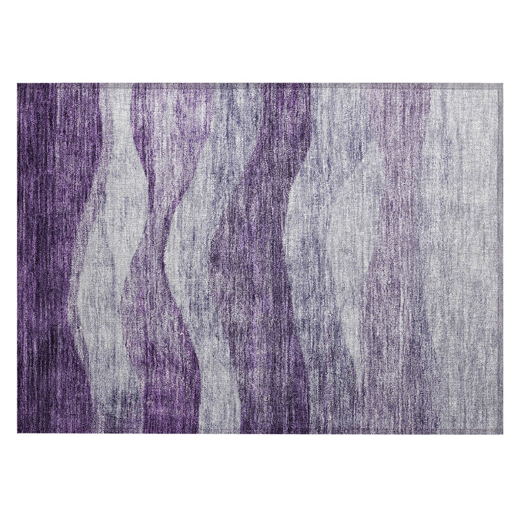 Machine Washable Indoor/Outdoor Chantille ACN1141 Lavender Rug