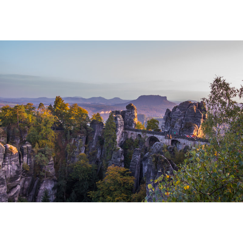 Bastei Bridge by Nachteule - Wrapped Canvas Print, 20cm H x 30cm W x 3.8cm D