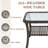 Wicker Rattan Side Table With Glass Top-861238990