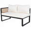 Ensemble de conversation 4 pièces pour patio, canapé modulaire en L avec coussins moelleux et table basse pour le jardin, la cour, le porche et la terrasse-1232741482
