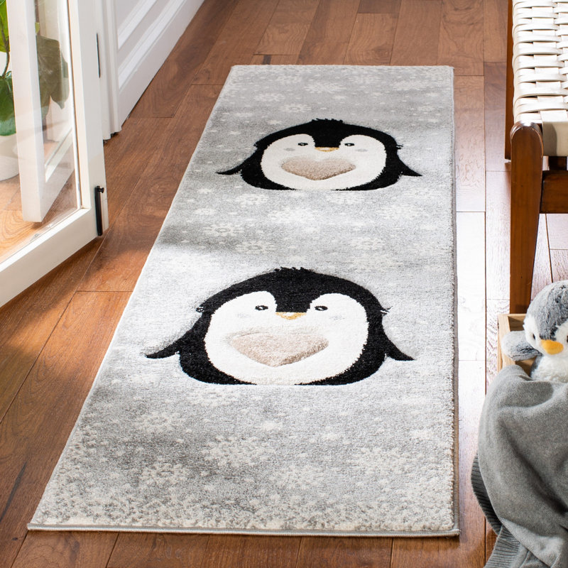 Tapis gris clair / noir Stagbriar, Tapis de couloir 2 pi x 8 pi