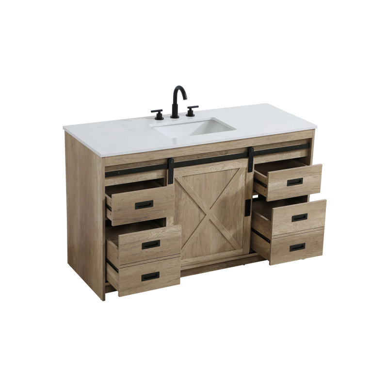 Meuble-lavabo simple 54 po Boden, Chêne naturel