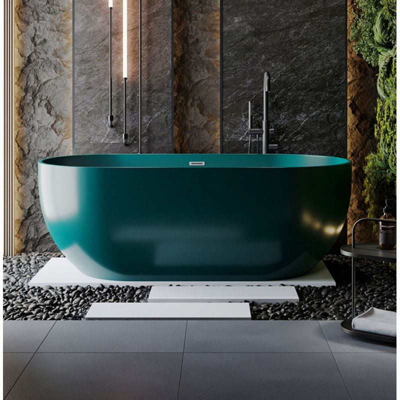 Ensemble de douche et de baignoire l 63 po x H 23,6 po, Vert